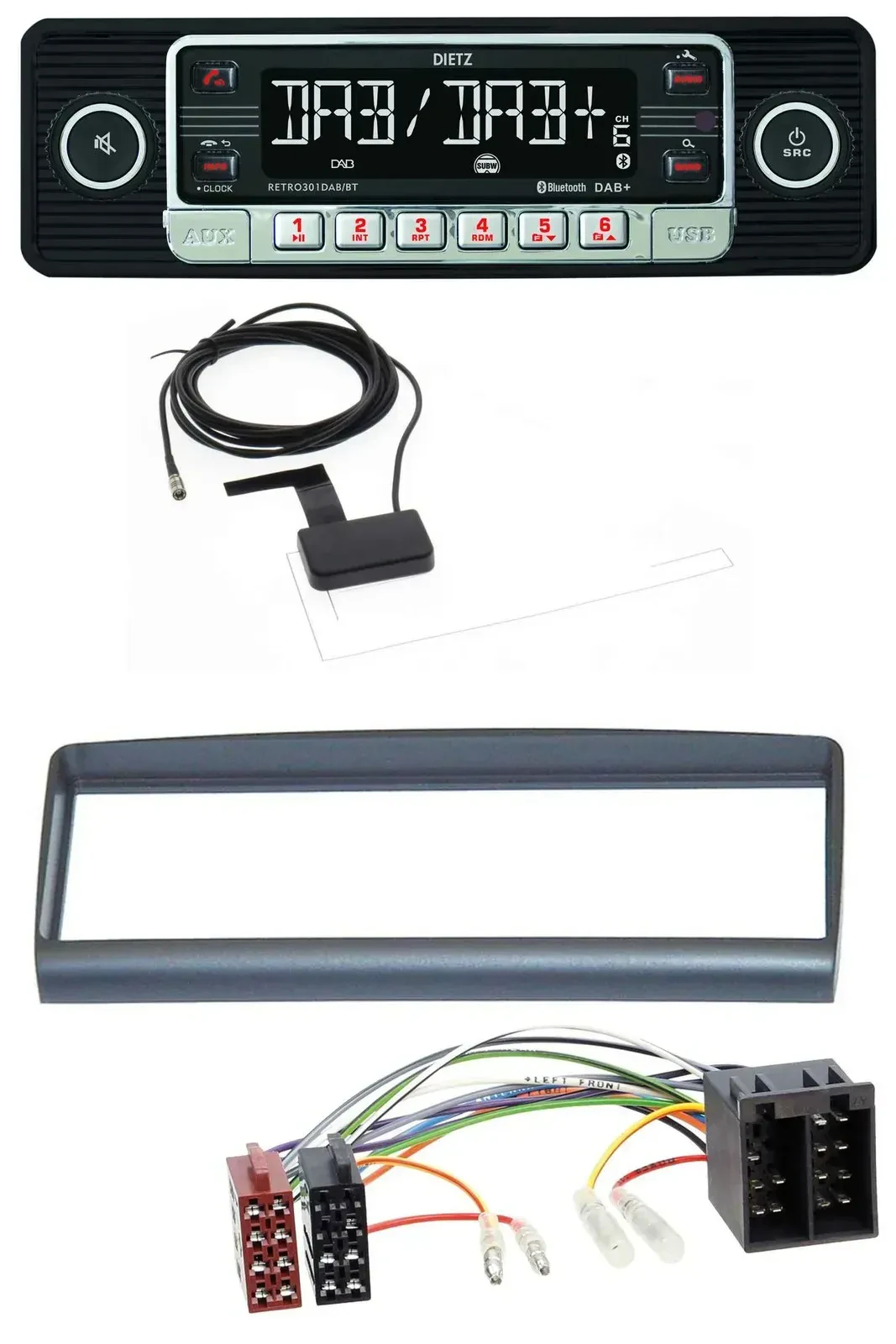 Dietz DAB Bluetooth USB MP3 Autoradio für Alfa Romeo Spider GTV 1994-2005