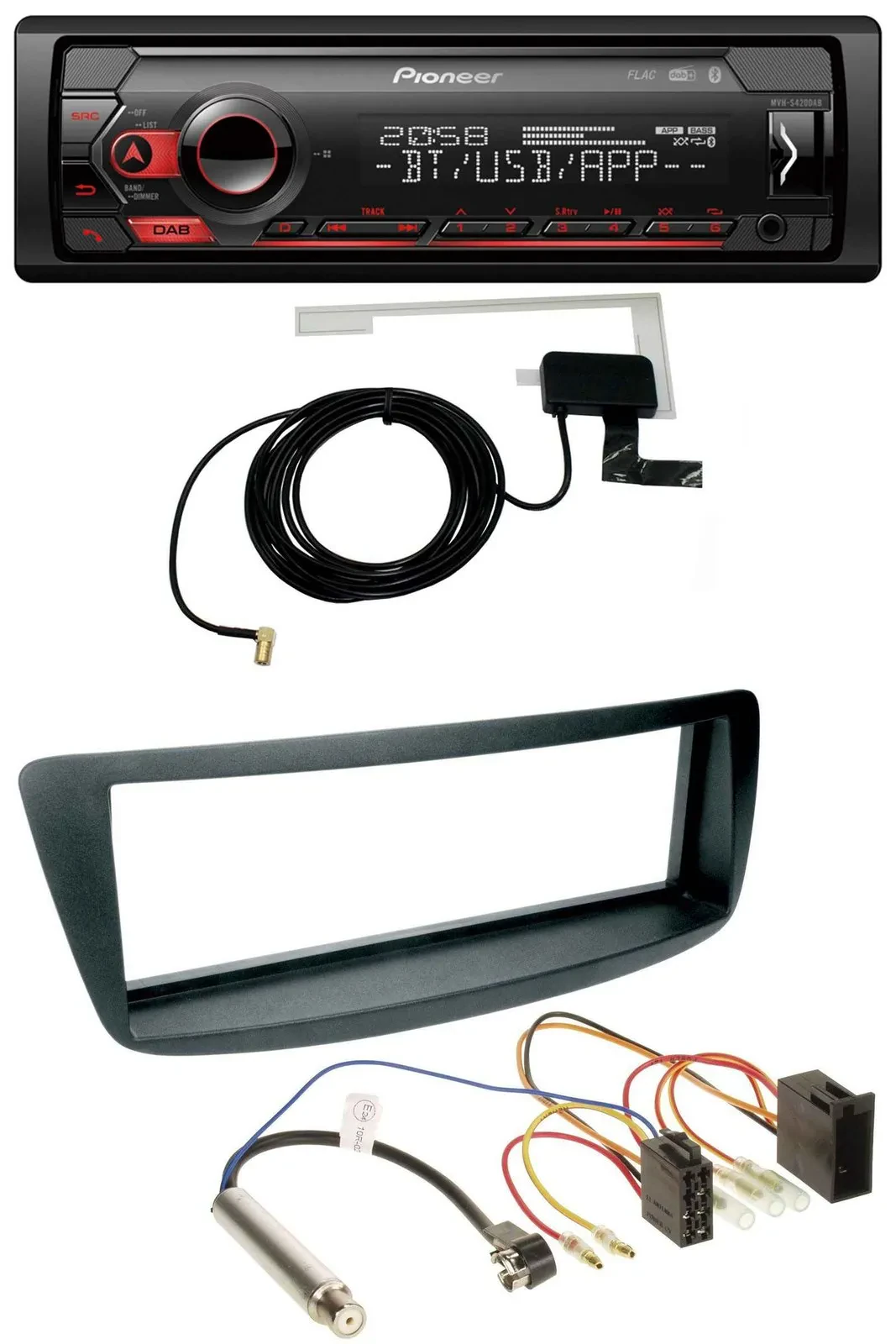 Автомагнитола для Peugeot 107, Citroen C1 Pioneer DAB, USB, MP3, Bluetooth, с фантомным питанием антенны