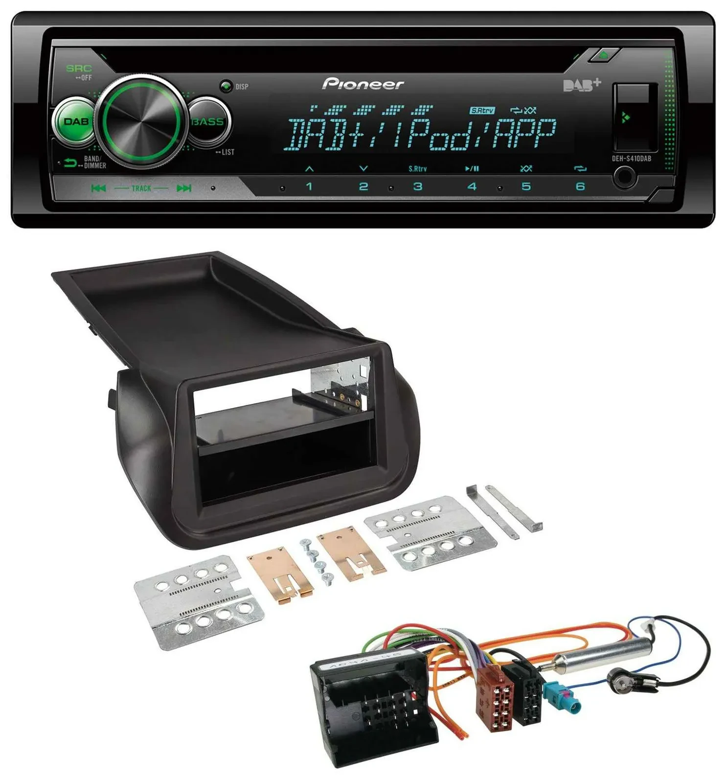 Автомагнитола Pioneer USB/MP3/DAB/AUX/CD для Citroen Nemo/Peugeot Bipper (с 2008)