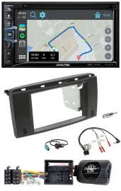 Alpine DAB TMC Bluetooth 2DIN USB Lenkrad Navigation für Mercedes R-Klasse 2006-