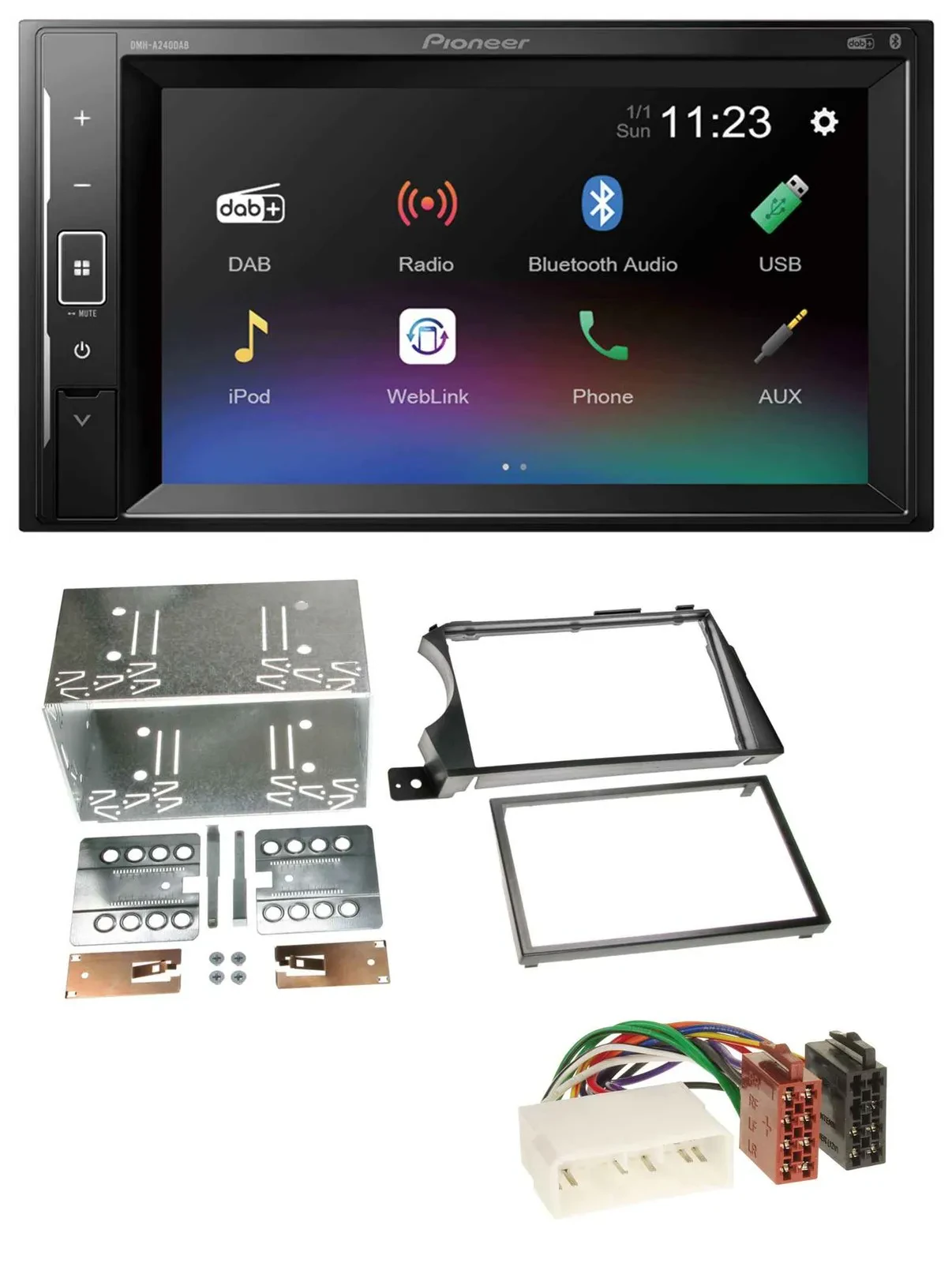 Pioneer DAB MP3 2DIN Bluetooth USB Autoradio für SSangYong Actyon Kyron 2006-201