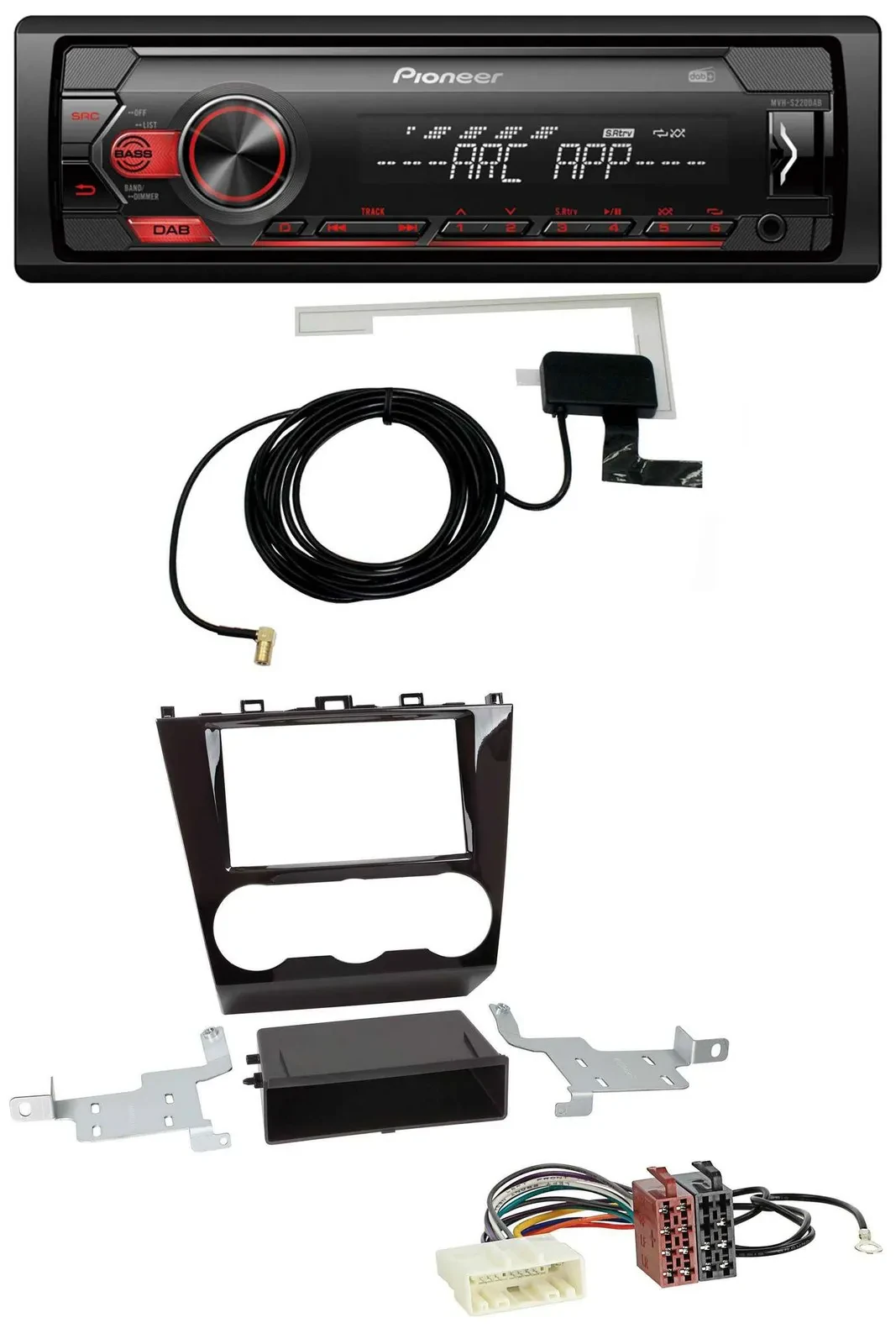 Pioneer 1DIN USB DAB MP3 AUX Autoradio für Subaru Forester SJ Facelift ab 15