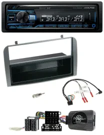 Alpine USB Bluetooth DAB Lenkrad Autoradio für Alfa 147 GT 07-10 anthrazit Ablag