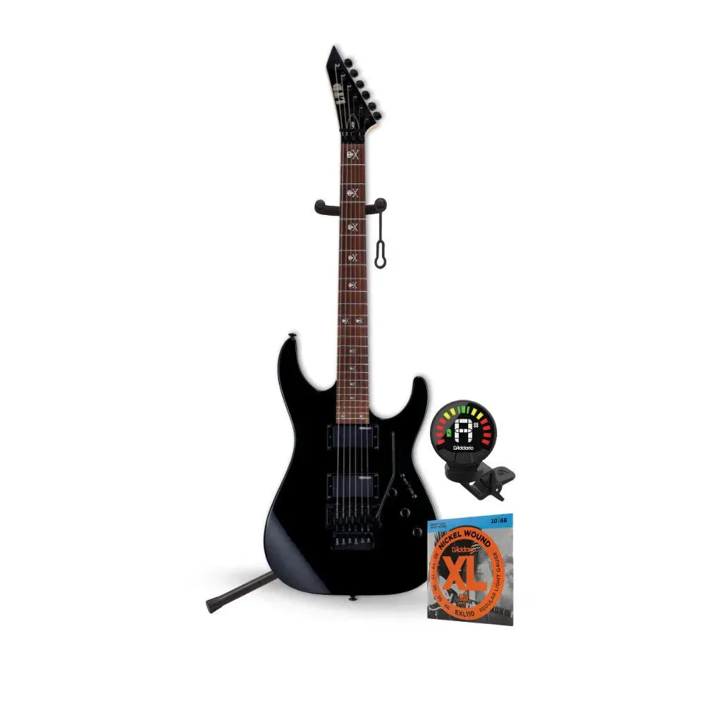 ESP LTD KH 202 Signature Series Kirk Hammett Electric Black Guitar Bundle