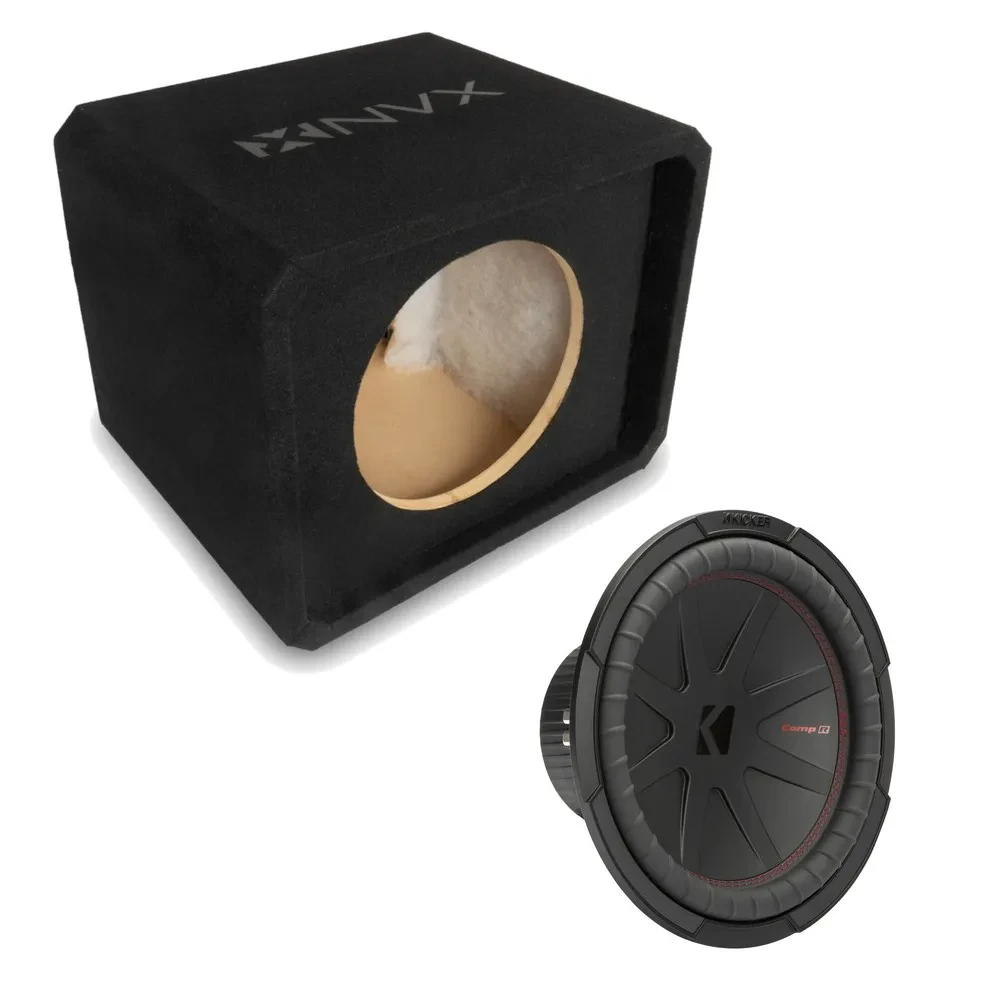 Сабвуфер пассивный NVX NE121P 12" в щелевом фазоинверторном корпусе из MDF 3/4" (≈19 мм), single, с сабвуфером CompR