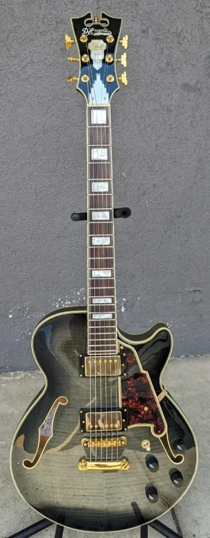 Б/У Электрогитара D'Angelico Excel SS semi-hollow серо-черный