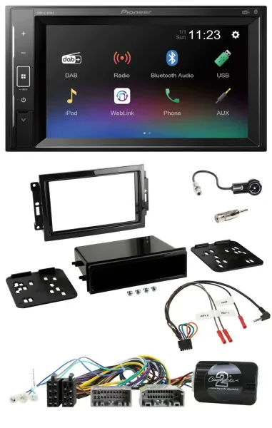 Pioneer DAB Lenkrad 2DIN Bluetooth USB Autoradio für Dodge Jeep