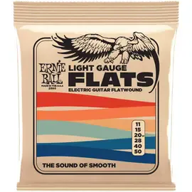 Струны для электрогитары ERNIE BALL 2580 Flatwound Light 11-50