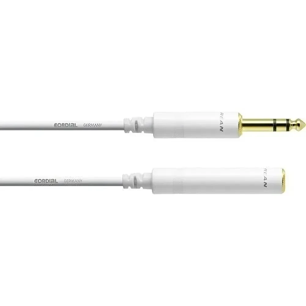 Коммутационный кабель Cordial Klinke 6,3mm stereo / Klinkenbuchse 6,3mm stereo Weiß 5,0m