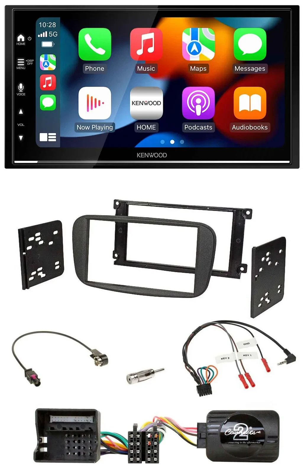Kenwood DAB USB Bluetooth 2DIN Lenkrad Autoradio für Ford S-Max Mondeo 2007-2014