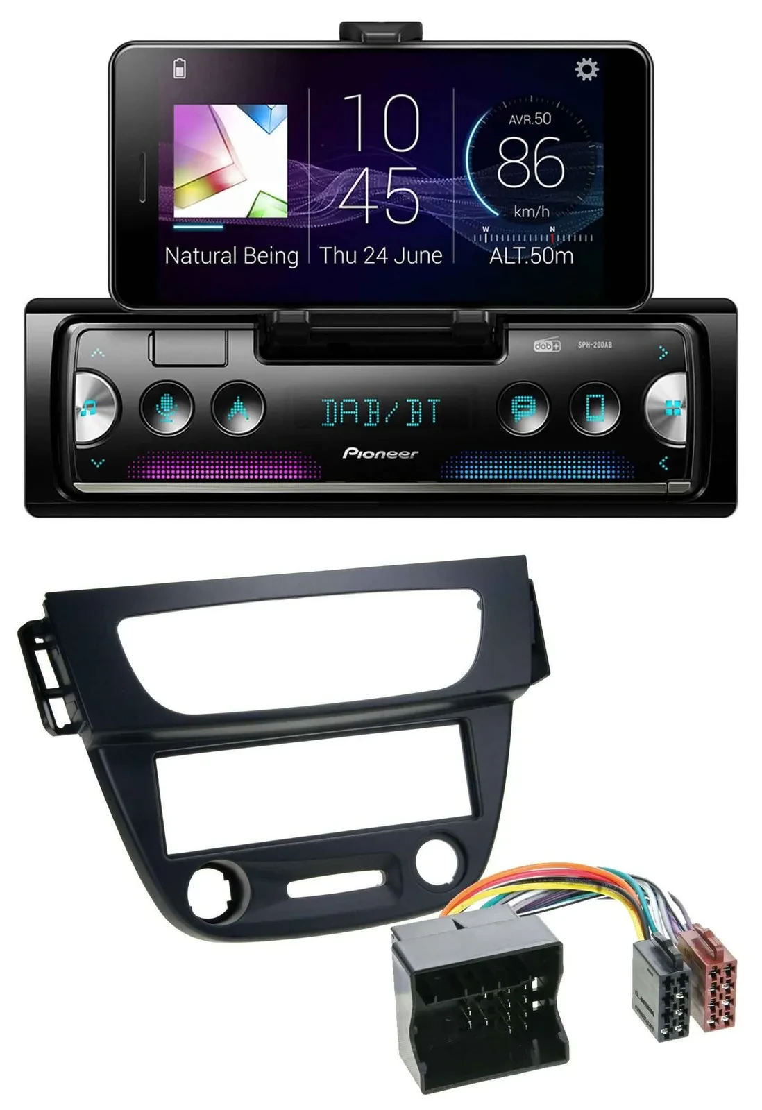 Автомагнитола для Renault Megane 3 (2009–2014) Pioneer DAB, Bluetooth, USB, MP3, Quadlock, черный