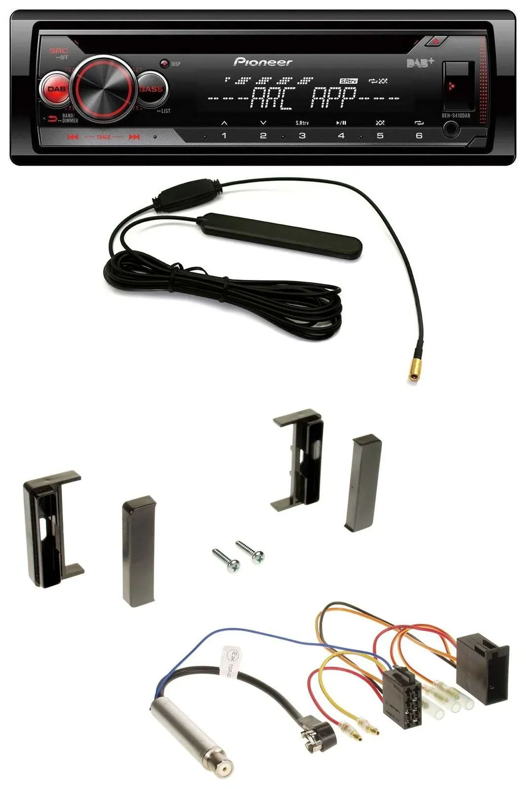 Pioneer CD USB AUX DAB MP3 Autoradio für Audi TT (1998-2006) - ISO