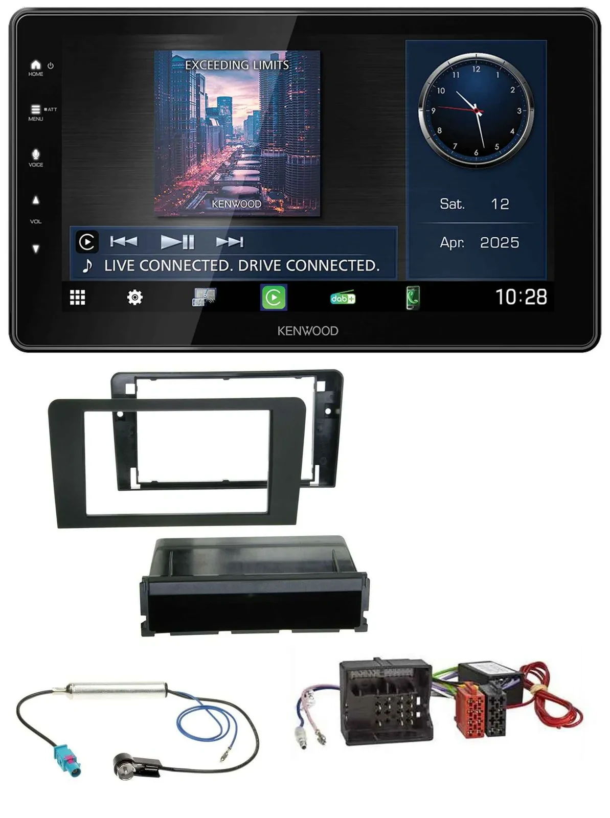 Kenwood MP3 Bluetooth USB DAB Autoradio für Audi A3 8P 06-12 Symphony Aktivsyste