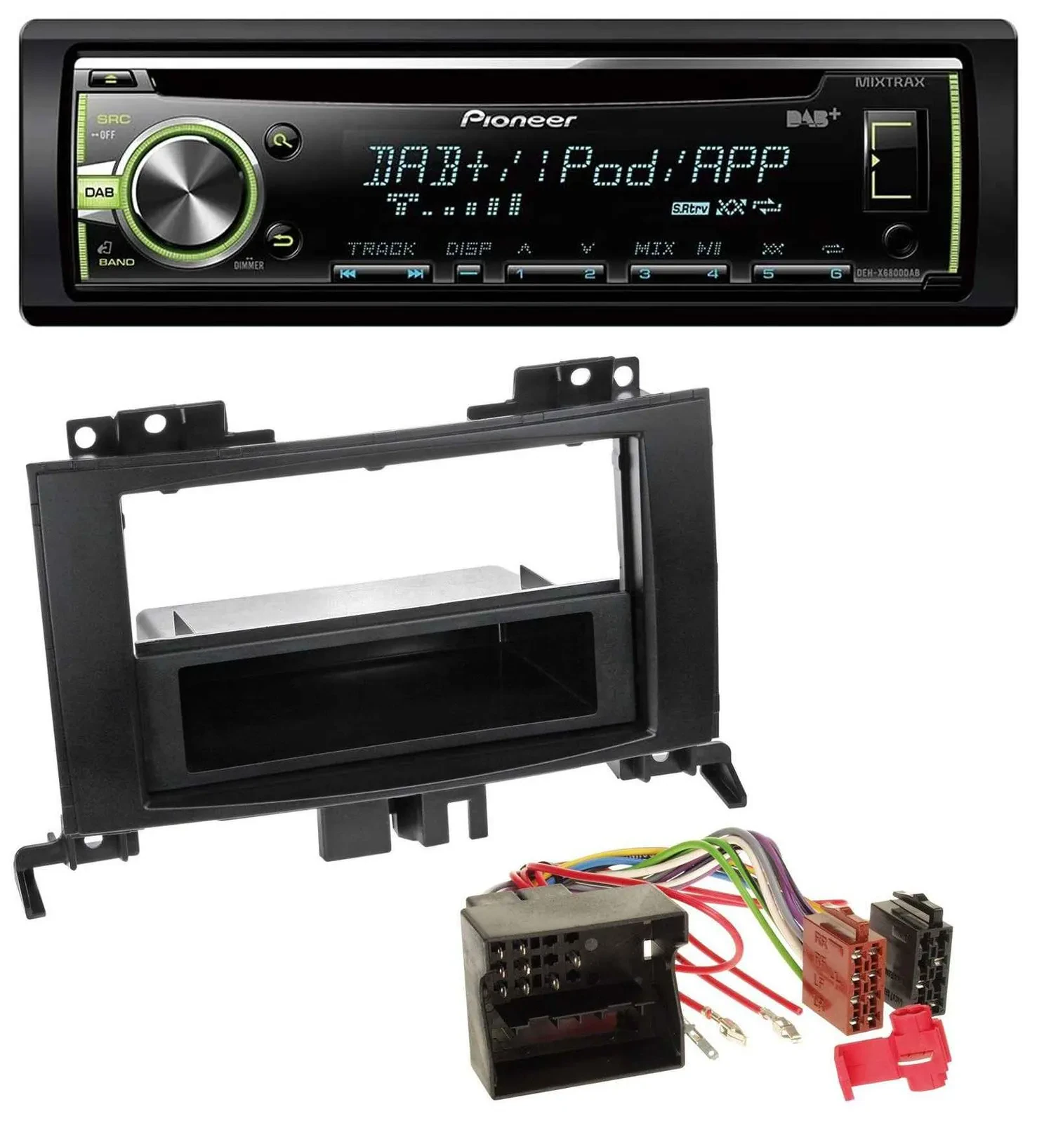 Автомагнитола Pioneer DAB USB MP3 AUX CD для Mercedes Sprinter (с 2006), черный