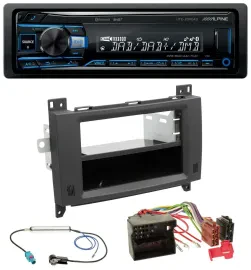 Alpine USB Bluetooth DAB MP3 Autoradio für Mercedes Vito Viano 06-14 Rubbertouch