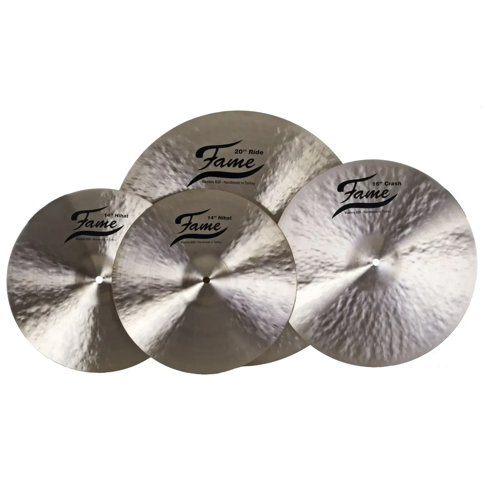 Набор тарелок для барабанов Fame Audio B20 Heavy Beckenset (набор) 14" Hi-Hat, 16", 20" Ride, бронза B20, ручная ковка, Natural