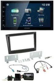 Kenwood 2DIN Bluetooth Lenkrad USB DAB Autoradio für Fiat Doblo ISO Can-Bus ab 1