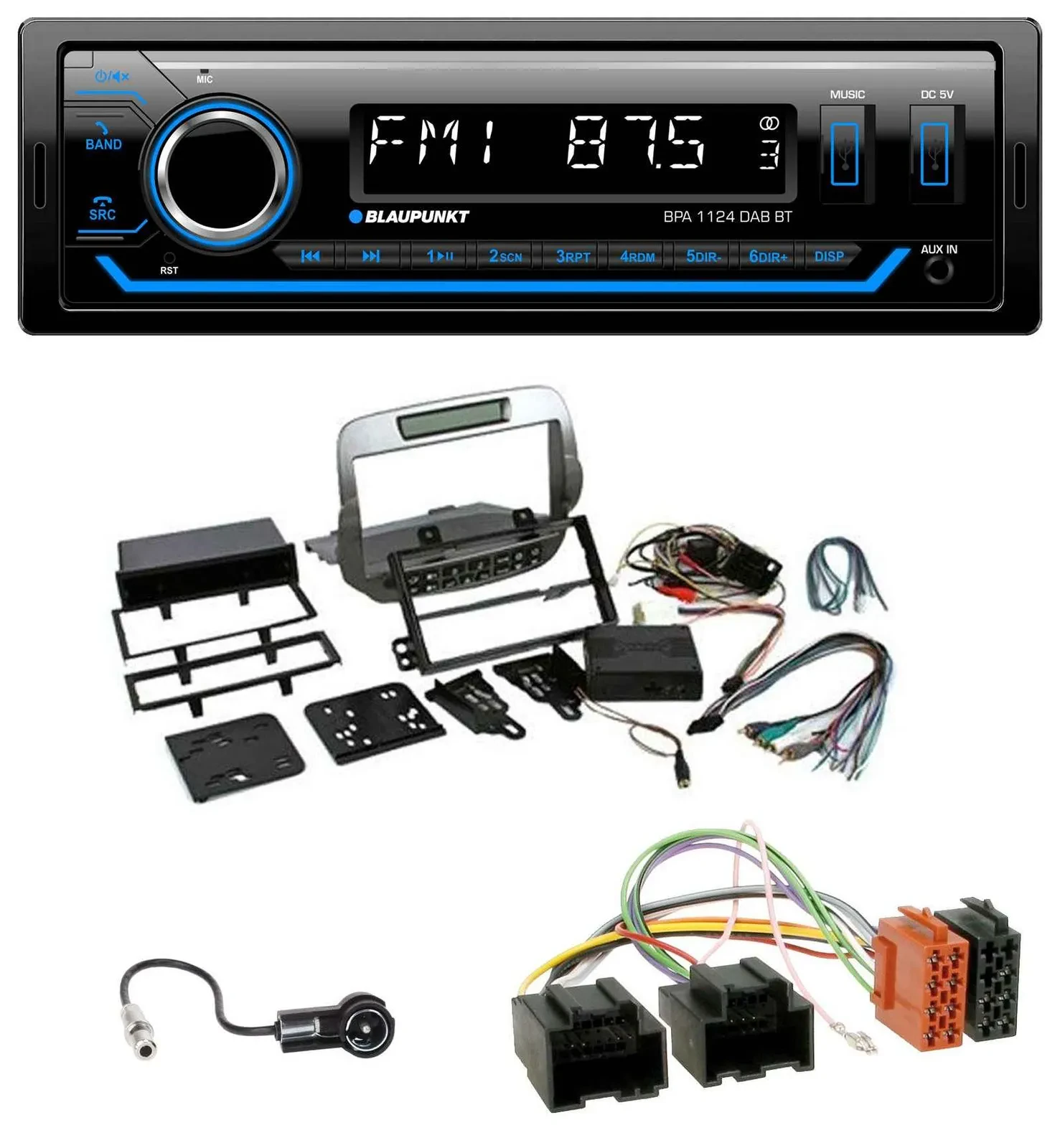 Blaupunkt Bluetooth USB DAB MP3 Autoradio für Chevrolet Camaro 2010-2015 silber