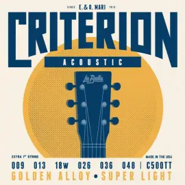 Струны для акустической гитары La Bella C500TT 9-48, бронза