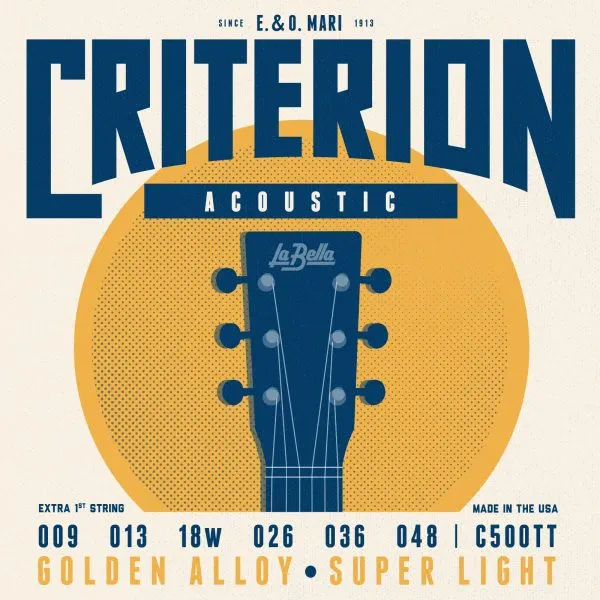 Струны для акустической гитары La Bella C500TT 9-48, бронза