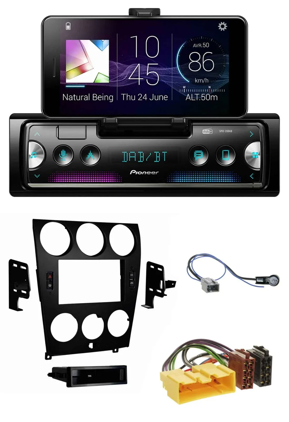 Автомагнитола для Mazda 6 (2006–2008) Pioneer Bluetooth, DAB, USB, MP3