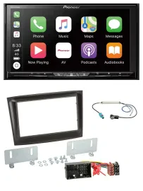 Автомагнитола Pioneer 2DIN MP3 USB DAB DVD Bluetooth для Fiat Doblo (с 2015), черная