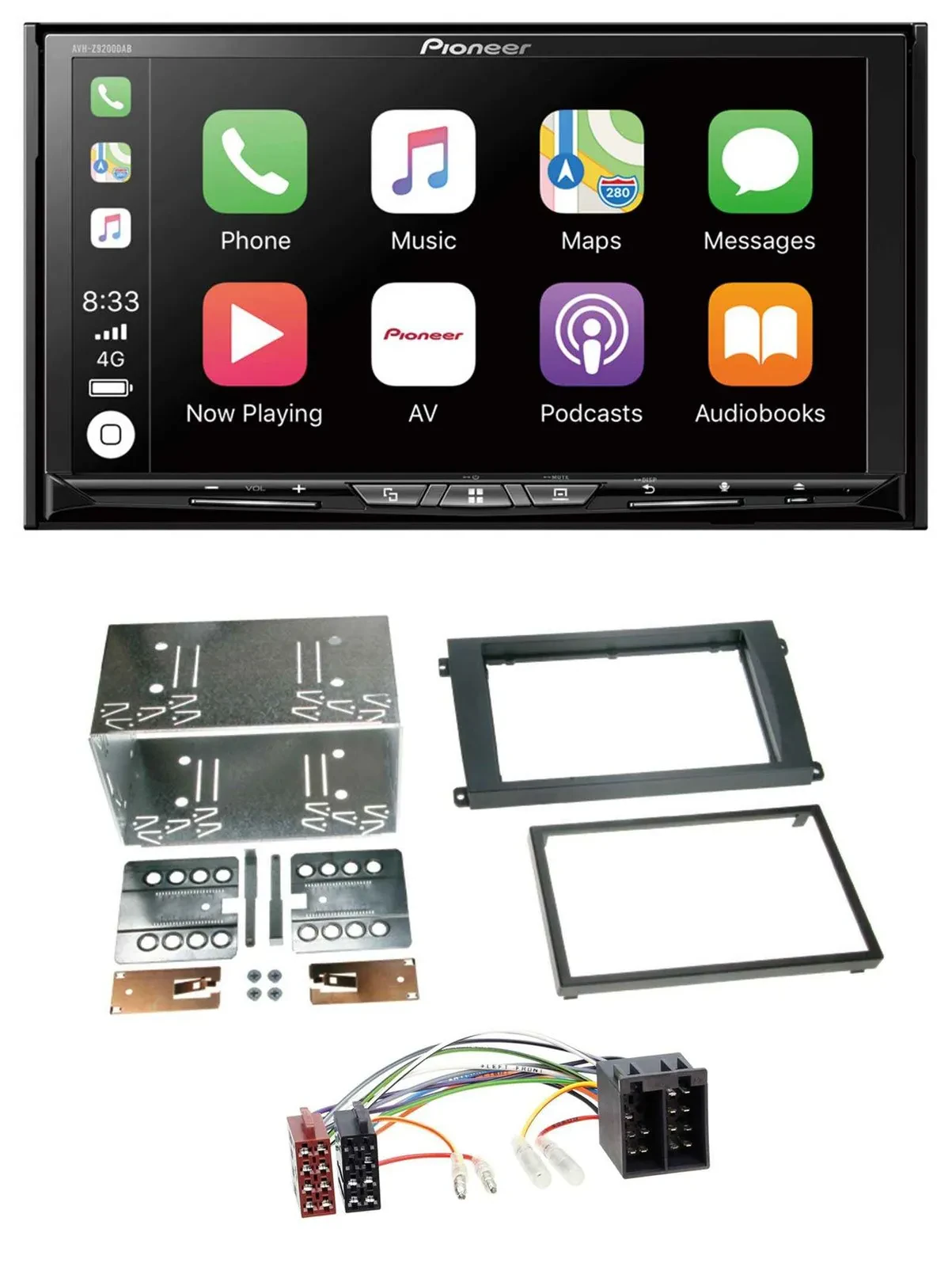 Pioneer 2DIN MP3 USB DAB DVD Bluetooth Autoradio für Porsche Cayenne 2002-2007