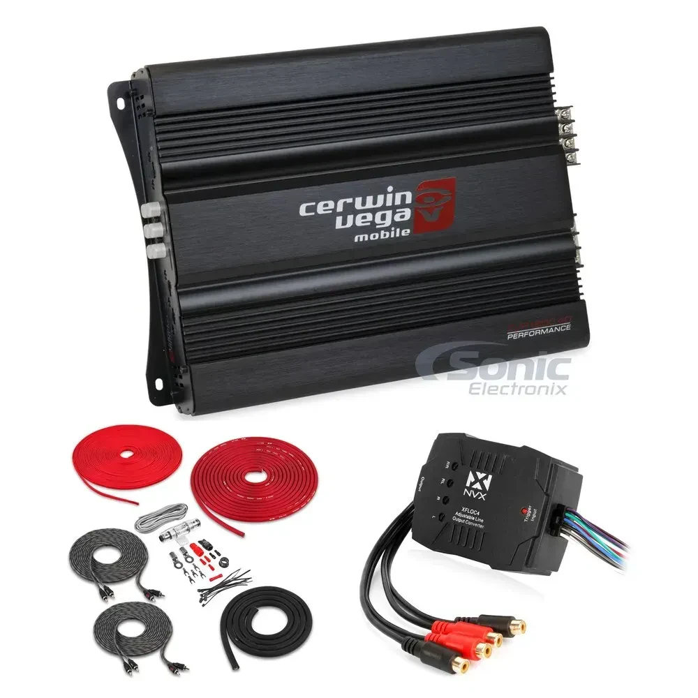 Усилитель мощности Cerwin-Vega CVP1600.4D 4-Channel (набор) с NVX LOC и 8 AWG Amp Kit