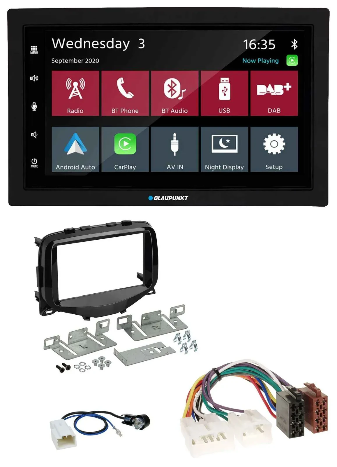 Blaupunkt 2DIN MP3 USB Bluetooth DAB Autoradio für Toyota Aygo (2014-2021)