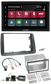 Blaupunkt DAB Bluetooth USB Lenkrad 2DIN Autoradio für Fiat Panda 2007-2012 grau