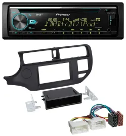 Pioneer DAB MP3 CD USB Bluetooth Autoradio für Kia Rio (UB 2011-2014) schwarz