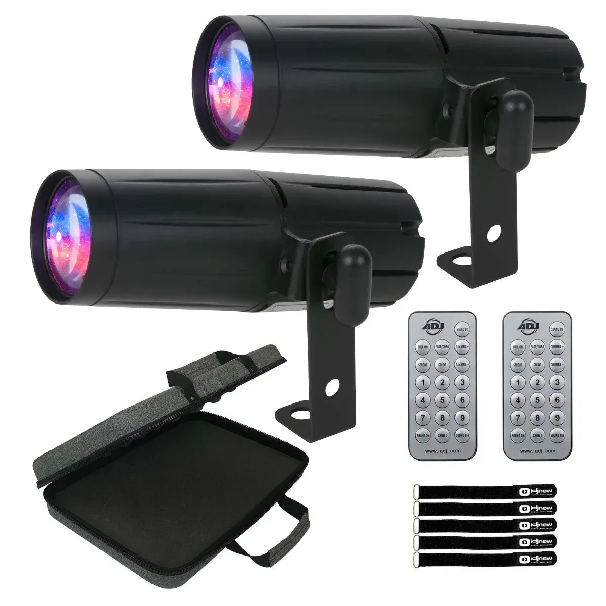 Светодиодный прибор American DJ Pinspot LED Quad DMX LED с аксессуарами (пара)