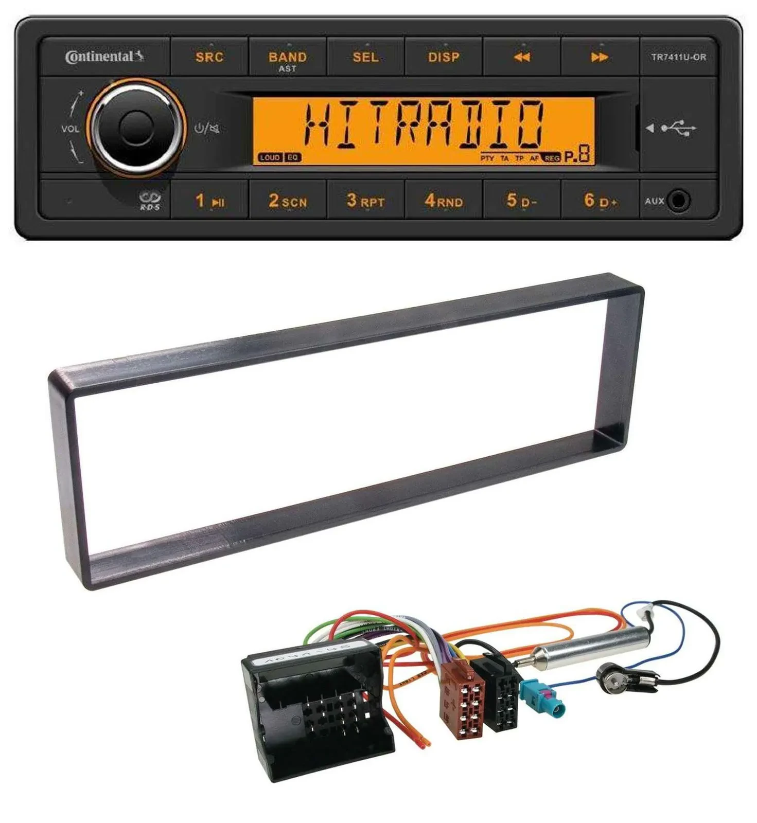 Continental 1DIN USB AUX MP3 Autoradio für Citroen C4
