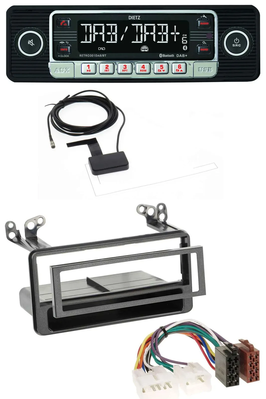 Dietz DAB Bluetooth USB MP3 Autoradio für Toyota Avensis, Verso, Celica