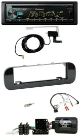 Pioneer MP3 Lenkrad CD USB DAB Autoradio für Fiat Panda 12-20 schwarz glänzend