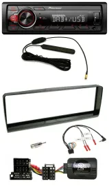 Автомагнитола для Alfa Romeo 156 (2000–2001) Pioneer 1-DIN, USB, MP3, DAB, черный, совместима с кнопками на руле