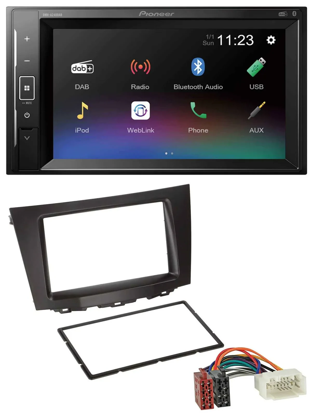 Автомагнитола Pioneer 2-DIN DAB Bluetooth USB MP3 для Suzuki Kizashi (с 2009)