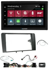 Blaupunkt 2DIN Lenkrad USB Bluetooth DAB Autoradio für Audi A3 8P 2003-2012 Akti