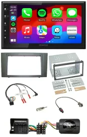 Kenwood Lenkrad USB DAB 2DIN Bluetooth Autoradio für Ford Mondeo 2003-2007 schwa