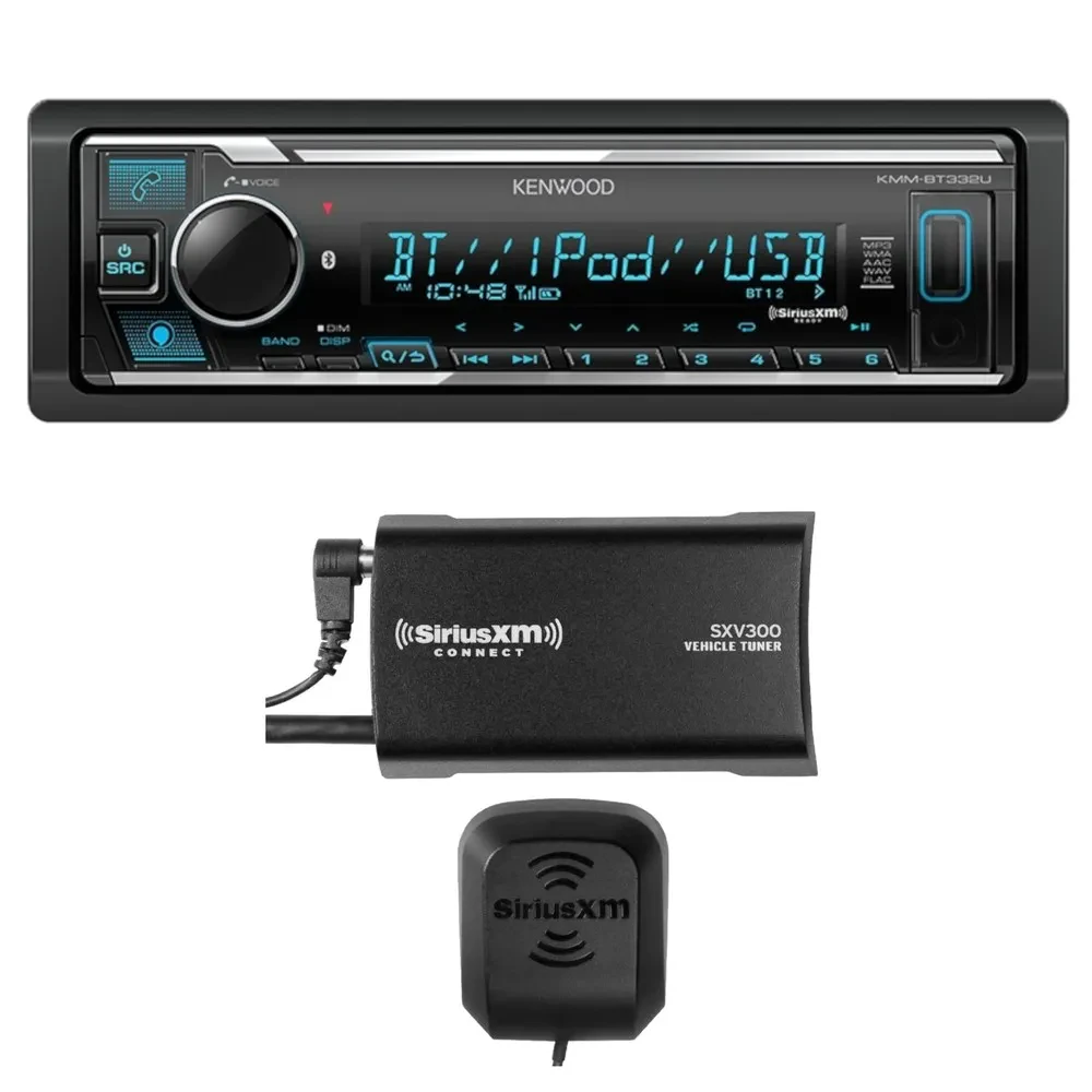 Kenwood KMM-BT332U  Digital Media Receiver w/ Satellite Radio Vehicle Tuner