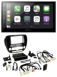 Pioneer Lenkrad Bluetooth DAB 2DIN USB Autoradio für Kia Soul ab 2014 Klima