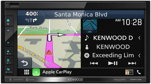 Kenwood DNR476S Bluetooth Navigation Garmin Double DIN 6.8" Car Media Receiver