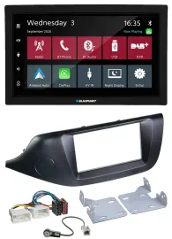 Blaupunkt DAB Bluetooth USB MP3 2DIN Autoradio für Kia Ceed (ab 12) schwarz