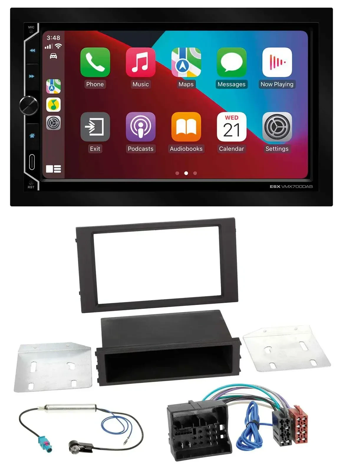 Автомагнитола для Seat Leon ESX 2DIN, DAB, USB, MP3, Bluetooth