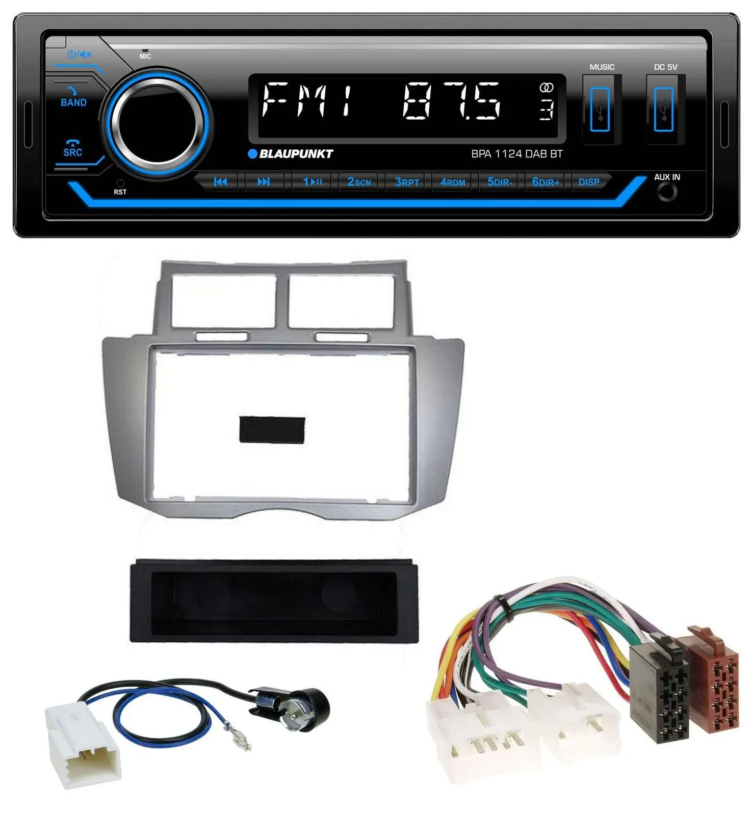 Blaupunkt Bluetooth USB DAB MP3 Autoradio für Toyota Yaris (2007-2011)