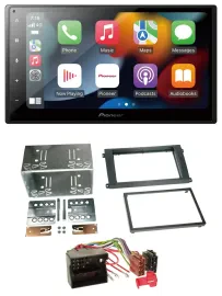 Pioneer DAB Bluetooth 2DIN USB MP3 Autoradio für Porsche Cayenne 2007-2010