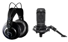 Микрофон проводной конденсаторный для студии Audio-Technica AT2050 (набор) с AKG K240 MKII