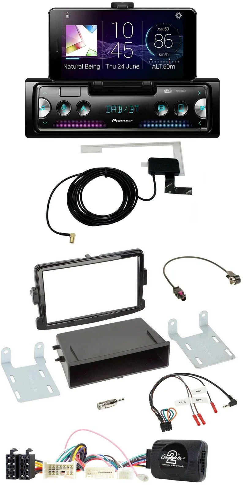 Pioneer DAB Bluetooth Lenkrad USB Autoradio für Dacia Duster Dokker Logan ab 12
