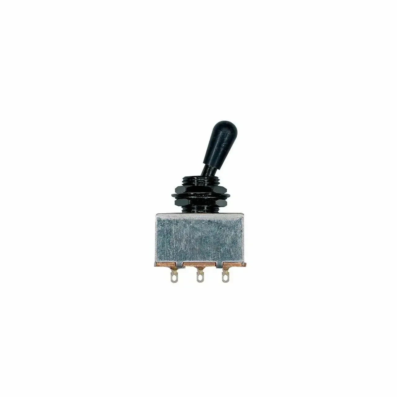 Переключатель для гитары BOSTON Toggle Switch, 3-Weg-Schalter, schwarz, geschlossen, schwarzer Knopf