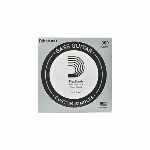 Струна одиночная D'Addario FXB080 Flex Steels 080